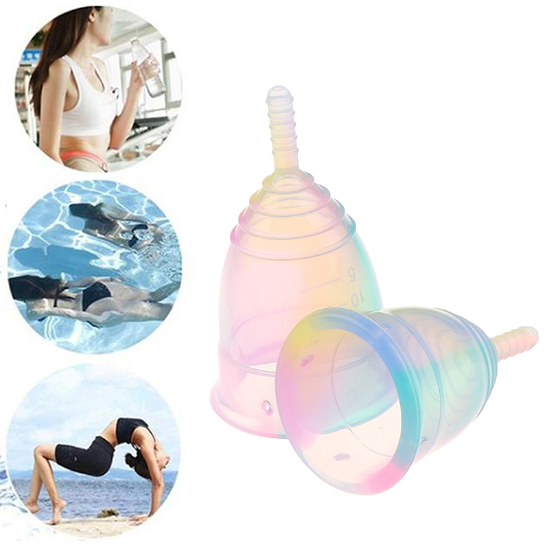Menstrual Cup Silicone - * 휴대용 월경컵 실리콘 누수 방지