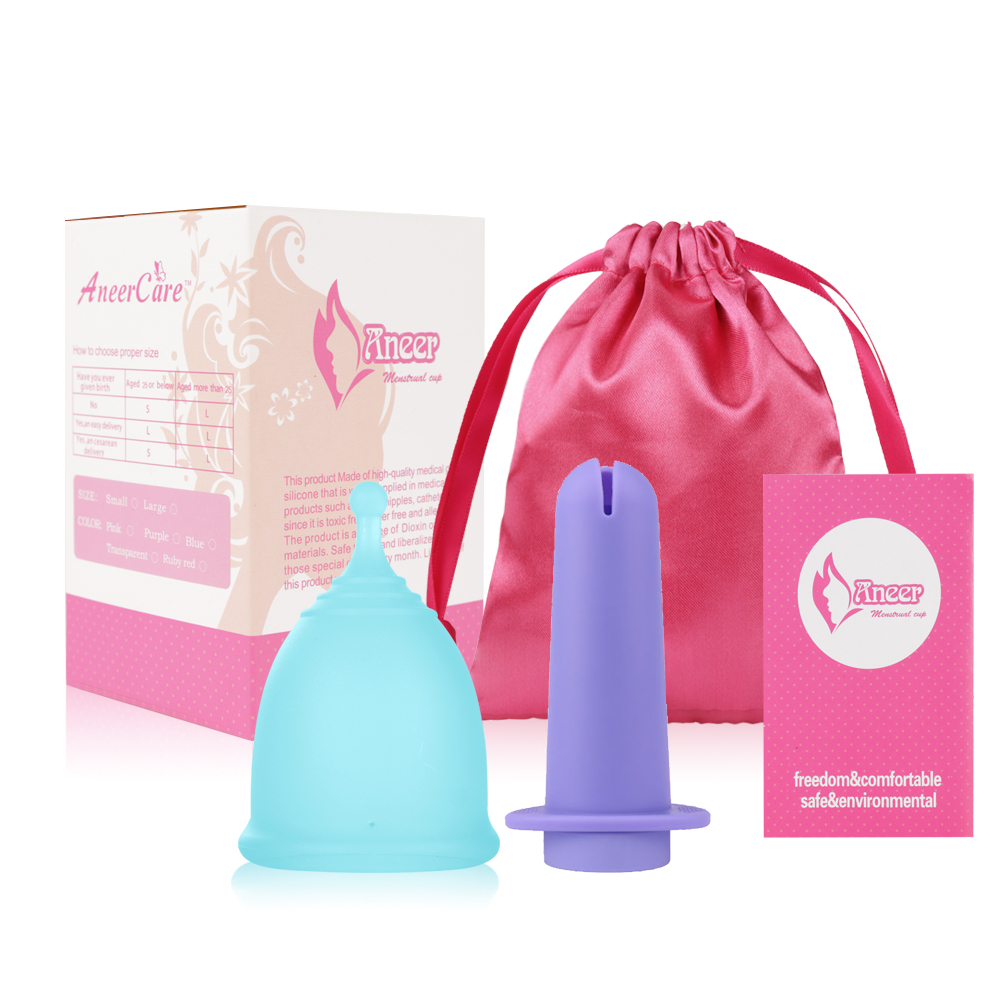 Menstrual Cup Silicone - 여성 위생 월경 컵 부스터 사용하기