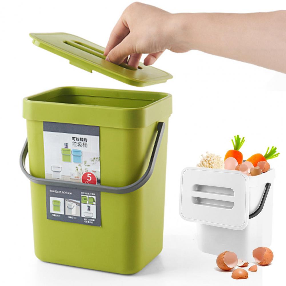 주방 쓰레기통 걸이식 대용량 쓰레기통, 뚜껑 달린 욕실 - Compost Bin Countertop 리뷰 및 가격