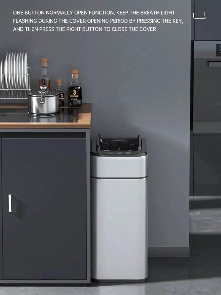 욕실 주방용 스마트 센서 쓰레기통, 스테인리스 스틸 자 - Compost Bin Countertop 리뷰 및 가격