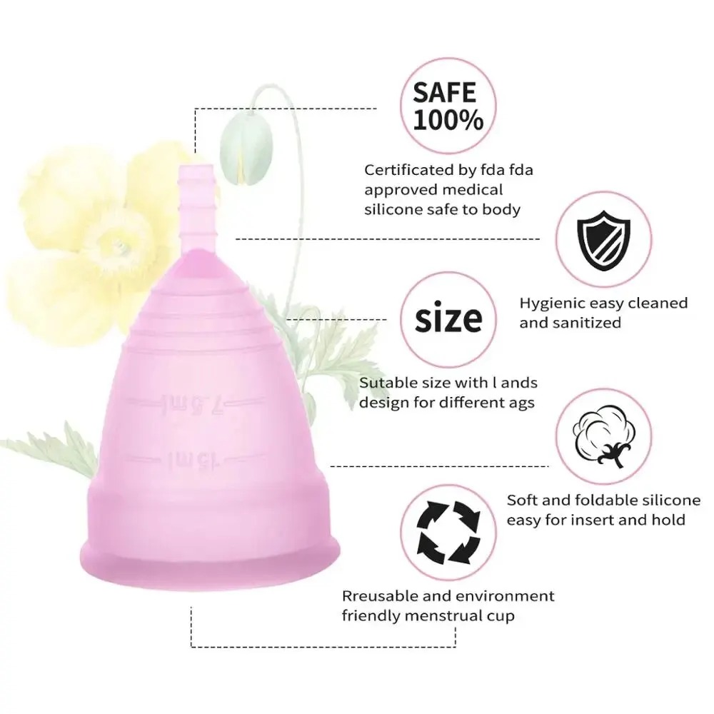의료용 재사용 가능한 생리컵, 여성용 생리컵, 의료용  - Menstrual Cup Silicone 리뷰 및 가격